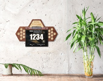 Running bib holder - Bib display - Race bib - Running bib hanger  - Display your racing bibs