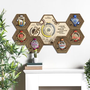 Wieszak na medale dla zawodników SuperHalfs z pełną personalizacją - Wieszak na medale dla zawodników - Wieszak na medale