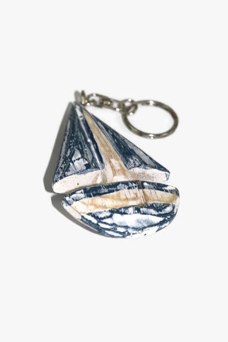 Sail Boat Keychain, Wooden Boat Key Holder, Nautical Keychain, Boat