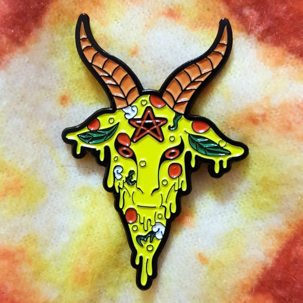 Pizza Baphomet Soft Enamel Pin