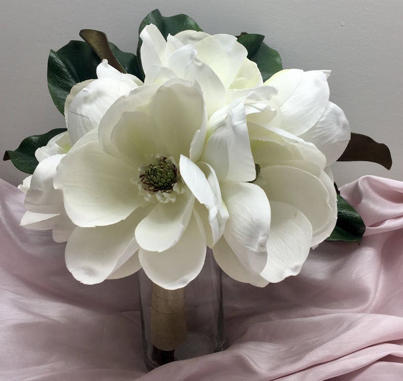 The Magnolia Bridal Bouquet Magnolia Bouquet Simple Bouquet Etsy