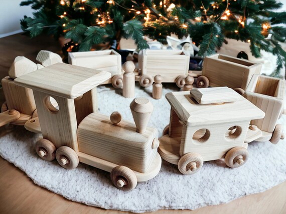 子供や幼児向けの列車セット、手作りの木製列車セット、高品質、無毒の 