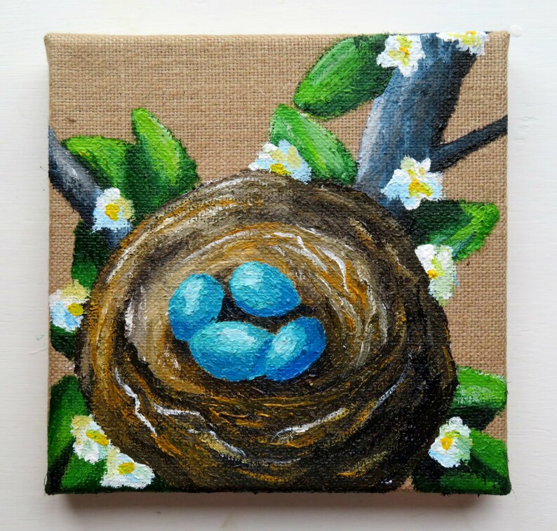 painting on burlap canvas