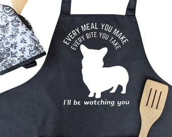 Funny Corgi Bib Apron: Personalized Dog Lover Gift