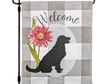 Golden Retriever Garden Flag, Fall Autumn Outdoor Decor, Personalized Breed, Dog Lovers Gift, Pet Welcome, Girlfriend Best Friend Gift