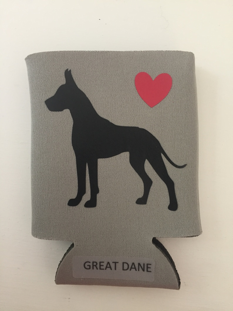 Girlfriend Best friend Gift Drink Koozie Custom Pet Great Dane Can Cooler drinkware Pet drinkware Can Koozie dog coozie Dog Mom Gift