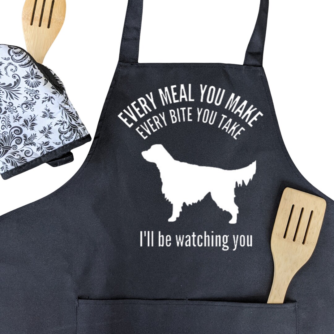 Irish Setter Apron, Funny English Setter Adult Unisex Bib Apron With 2