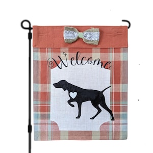 Pointer Garden Flag, GSP Yard Flag, Outdoor Porch Decor, Personalized Dog Lover Gift, Spring Summer Fall Flags, Girlfriend Bestfriend Gift