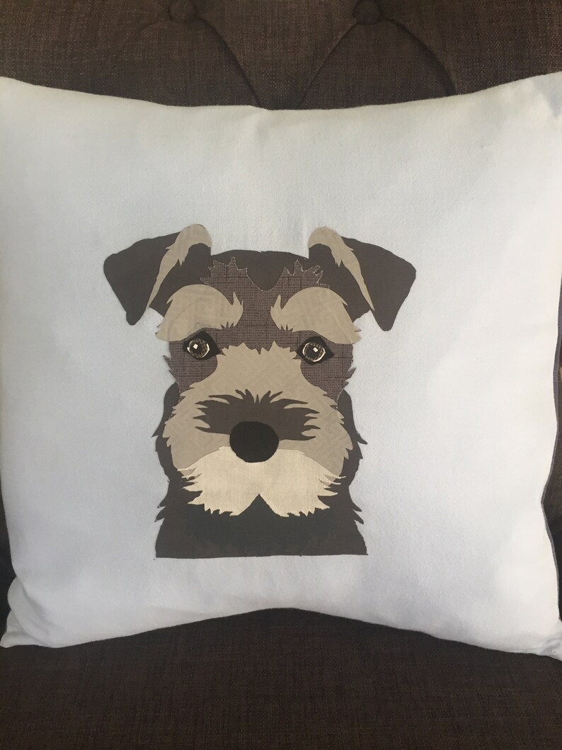 Schnauzer 16 Pillow cover Farmhouse Pet Decor Throw | Etsy