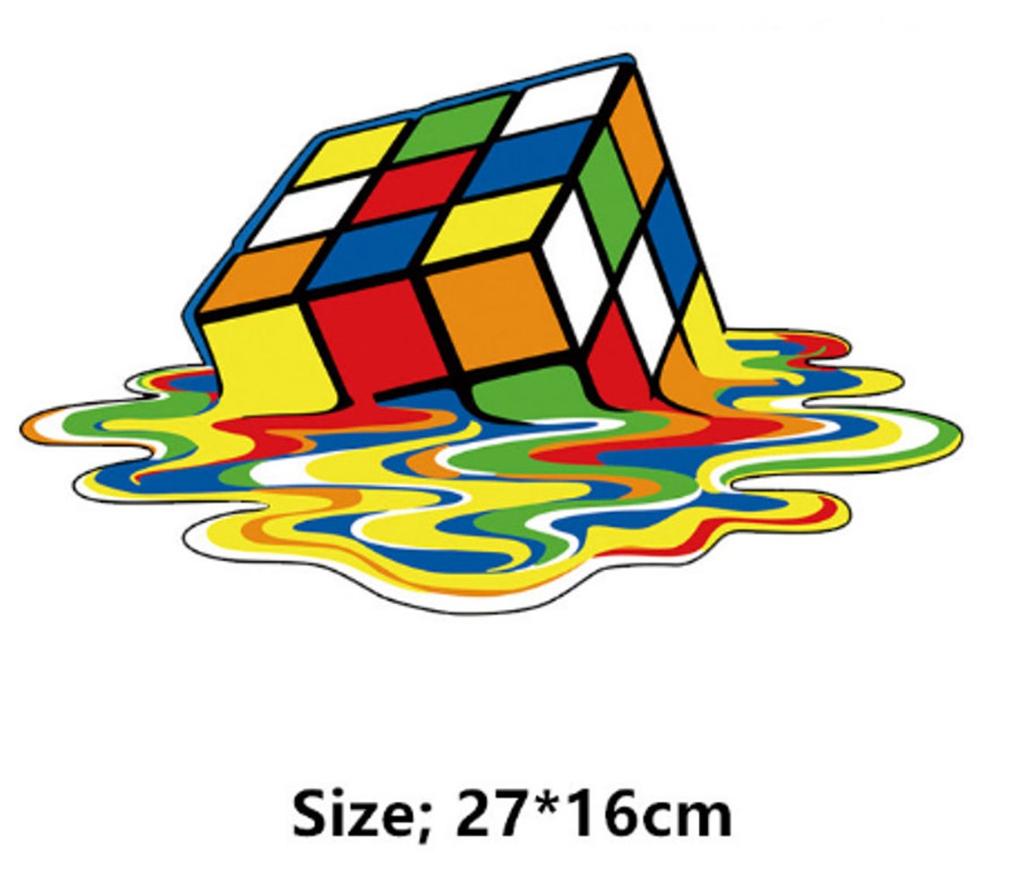Rubik's Cube Sticker Paper Printed Iron On Patch DIY | Etsy