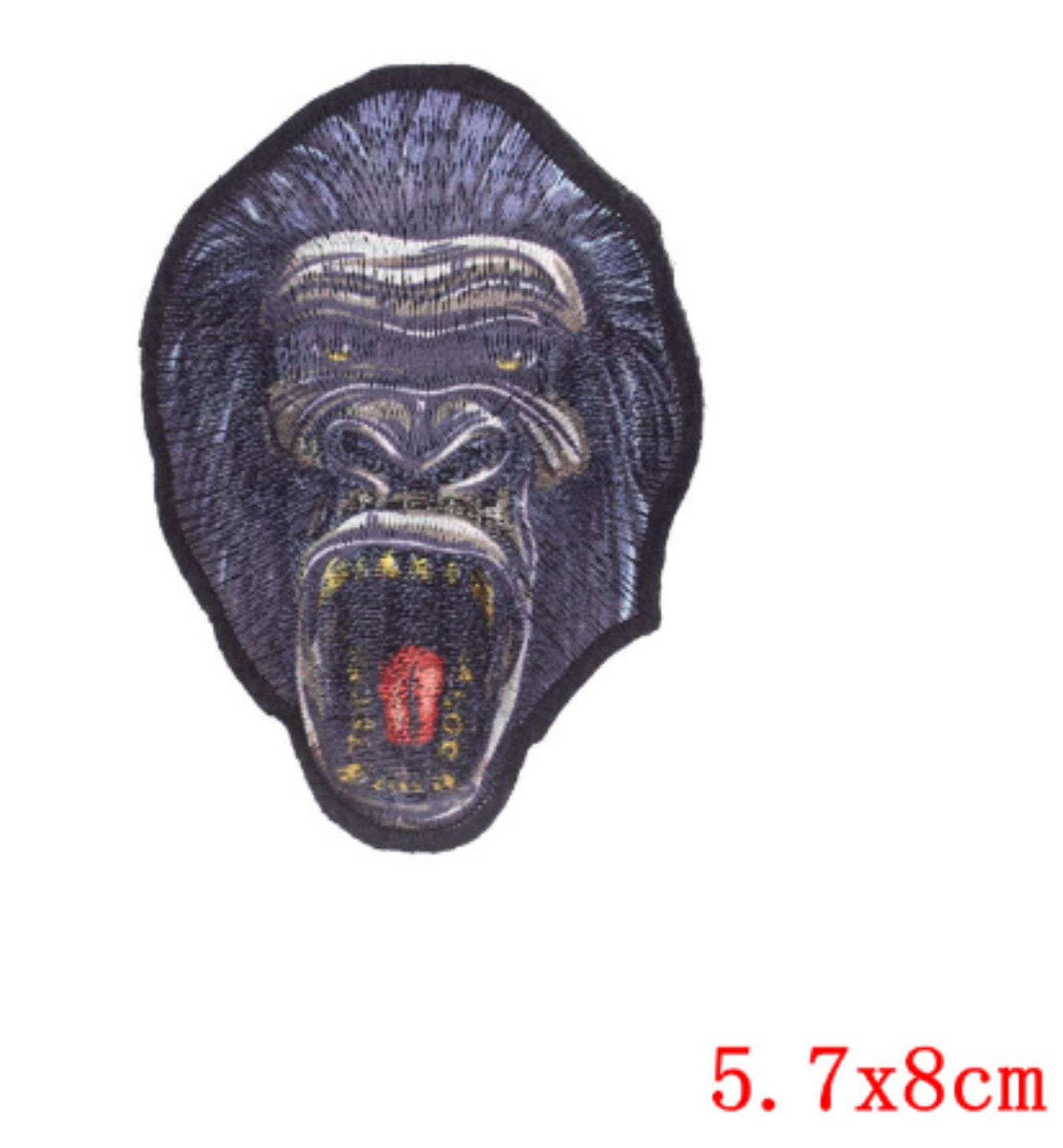 Monkey Gorilla Motif Sew On Embroidered Patch Clothes Etsy