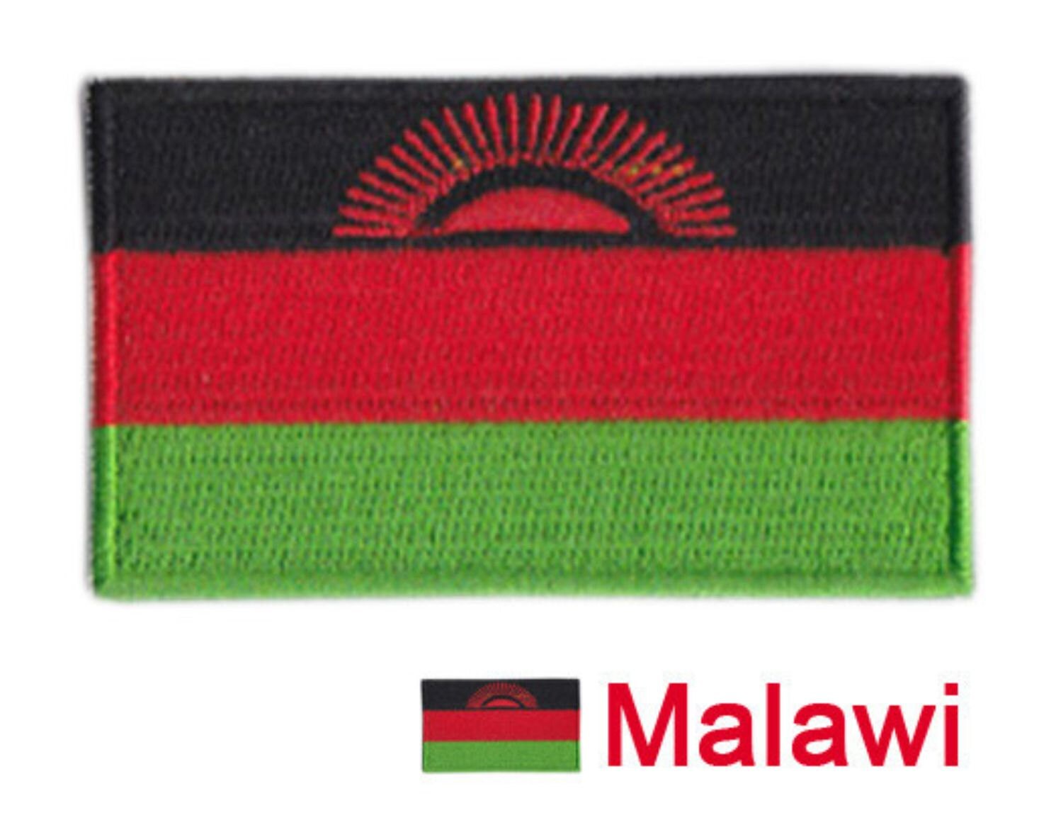10 bandera de Malaui bordado parches termoadhesivos en Etsy