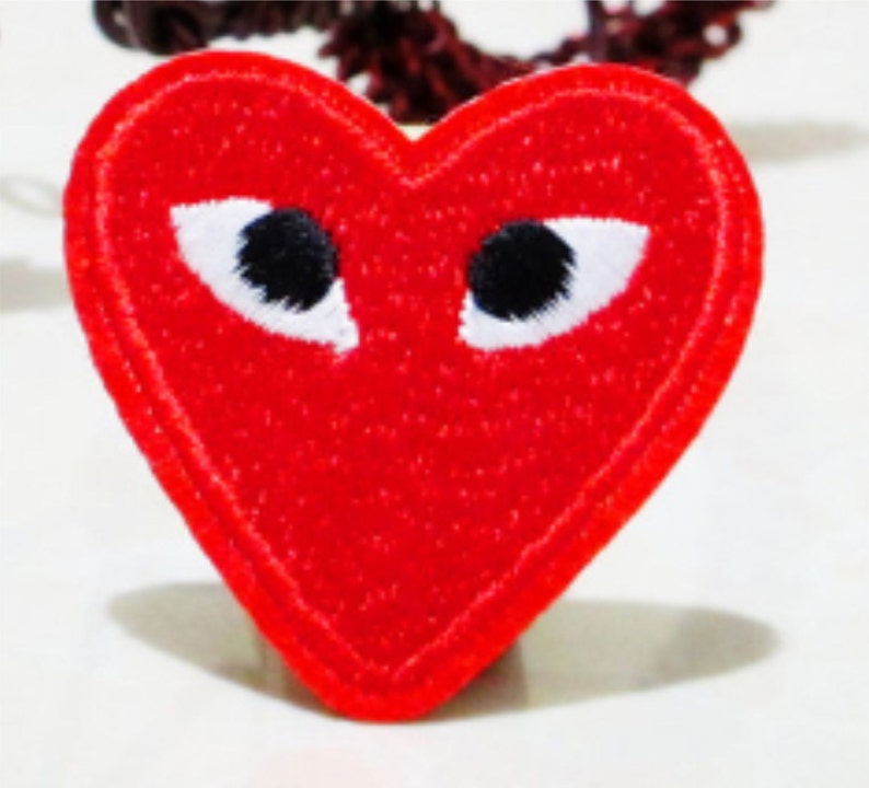 5 PC logo Coeur rouge Fer