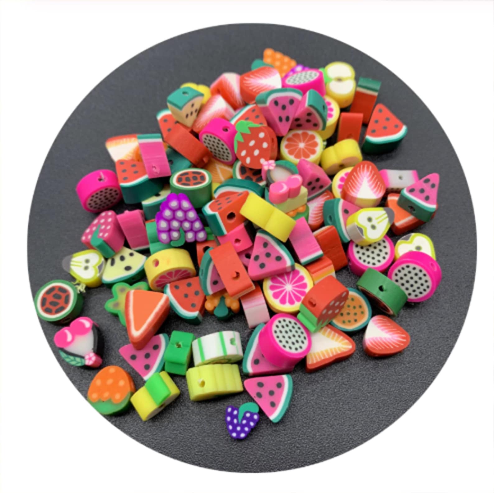 30 PCs Clay Beads Mix Fruit Shape Clay Beads Spacer Beads For Etsy