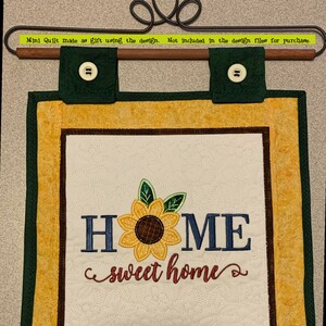 Embroidery Exclusive Applique Sunflower Home Sweet Home: Size 5x7, Instant Download, KMDemb Machine Embroidery Design image 2