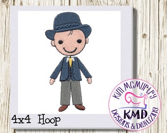 Embroidery Stick Doorman: Size 4x4, Instant Download, Exclusive KMDemb Machine Embroidery Design