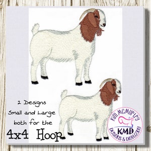 Machine Embroidery Designs Boer Goat Billy: Size 4x4, Instant Download, KMDemb Machine Embroidery Design
