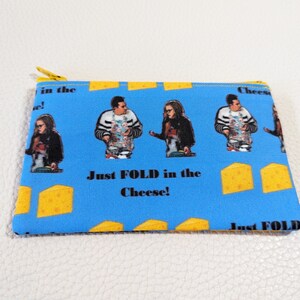 Bolsa com zíper para moedas do programa de TV canadense Schitt's Creek, porta-cartão-presente // Just Fold in the Cheese Gift