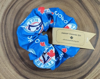 Toronto Blue Jays X grand Silk Scrunchie // Toronto Blue Jays Hair tie
