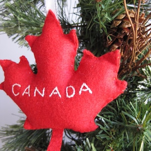 Canada Maple Leaf Ornament - Canada Maple Leaf // Christmas Ornament // Canadian Ornament //