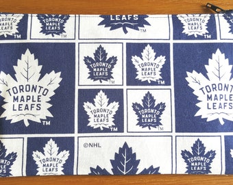Bolsa para lápis de hóquei Toronto Maple Leafs // Bolsa com zíper para hóquei