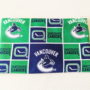 Vancouver Canucks Fabric Zipper Pencil Case // Hockey Team Gift