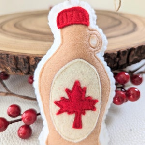 Kanadischer Filz-Ahorn-Sirup-Baum-Ornament // Ahorn-Sirup Weihnachtsbaumschmuck