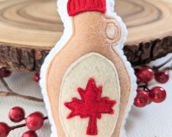 Canadian Felt Maple Syrup Tree Ornament // Maple Syrup Christmas tree ornament