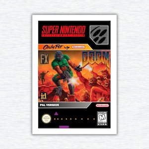 DOOM Snes Memories – Stampa artistica Super Nintendo – Poster decorativo retrò vintage – Retrogaming Nintendo – Shake - Pop&Street ART