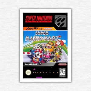 Mario Kart Snes Memories – Stampa artistica Super Nintendo – Poster decorativo retrò vintage – Retrogaming Nintendo – Shake - Pop&Street ART