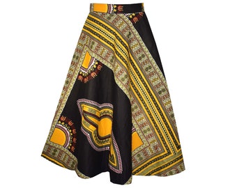Dashiki Maxi Skirt Women's African Dashiki Wrap around Skirt One Size Black Lives Matter