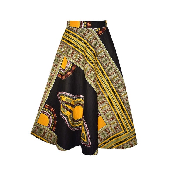 Dashiki Maxi Skirt Women's African Dashiki Wrap around Skirt One Size Black Lives Matter