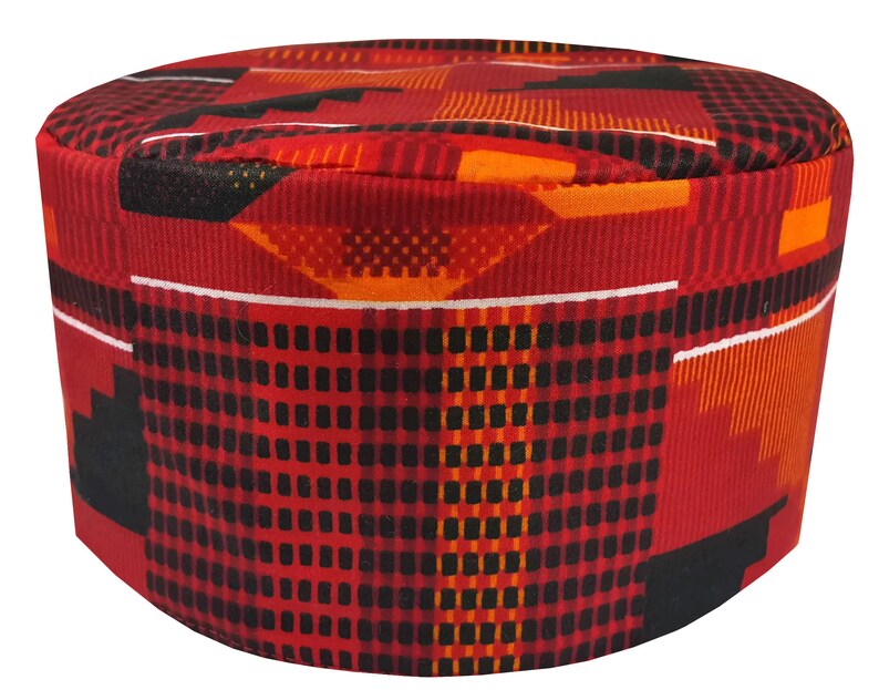 Traditional Kente Kofi Hat Black Lives Matter Cap Kufi Hat Red | Etsy