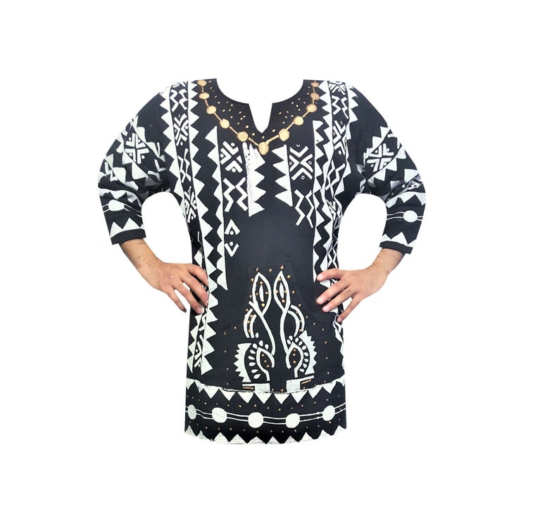 Vintage Men's Dashiki Shirt African Mud Cloth Hippie Etsy