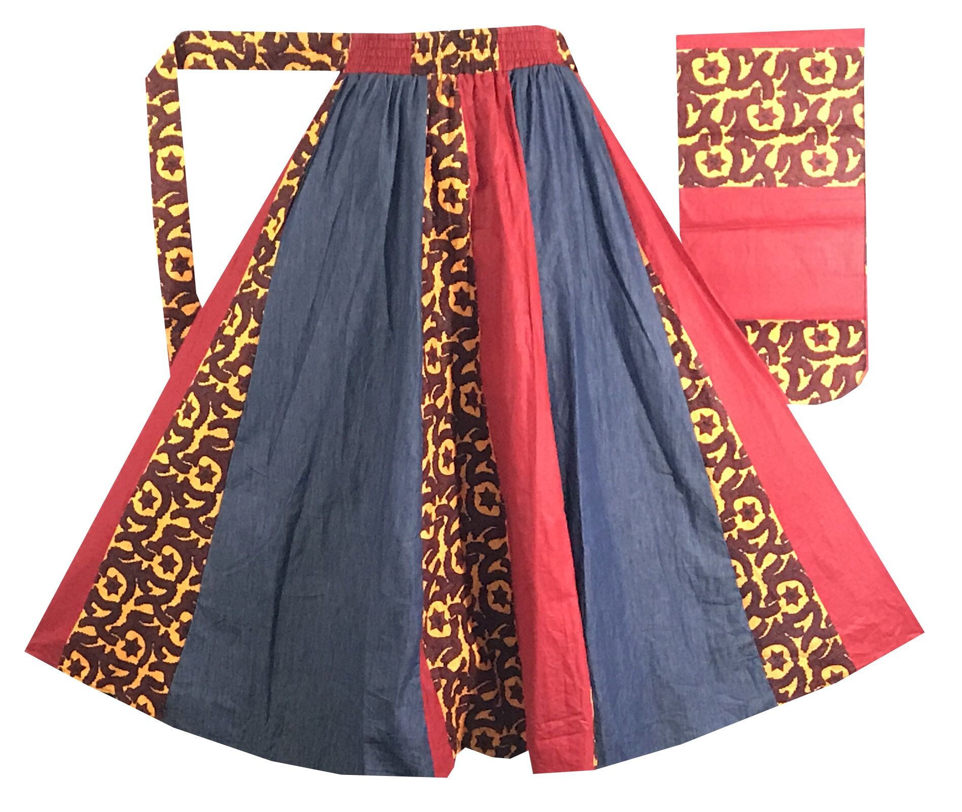 High Waist Skater Maxi Jeans Long Denim 