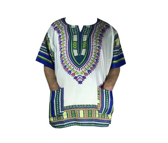 Dashiki Shirt African Unisex Hippie Blouse Top Mens Women L XL XXL Size Indian 