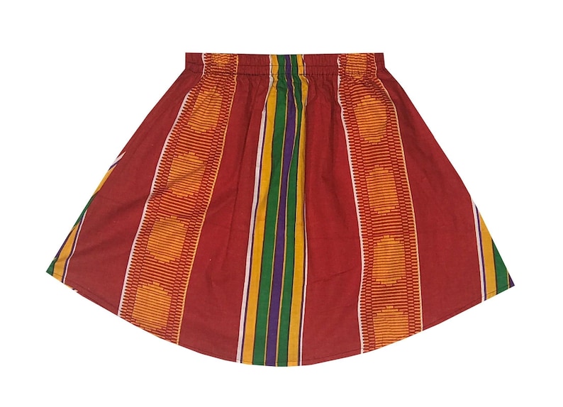 BLACK HISTORY MONTH Girls African Wax Skirt Ankara Print Vintage Kid Sizes 2T to 5T One Size Kente Print