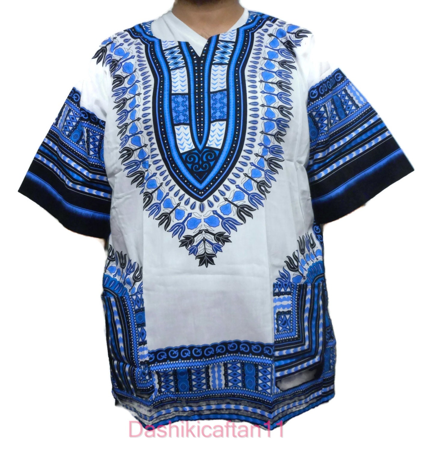 Dashiki Men African Shirt Summer Beach Top Vintage Costume | Etsy
