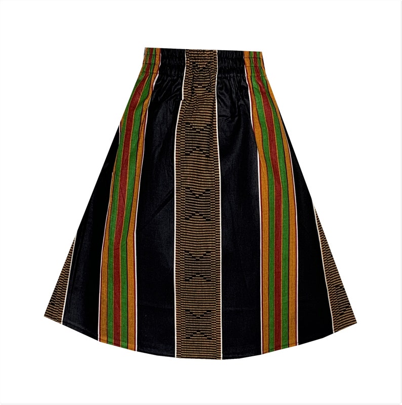BLACK HISTORY MONTH Girls African Wax Skirt Ankara Print Vintage Kid Sizes 2T to 5T One Size Kente Print