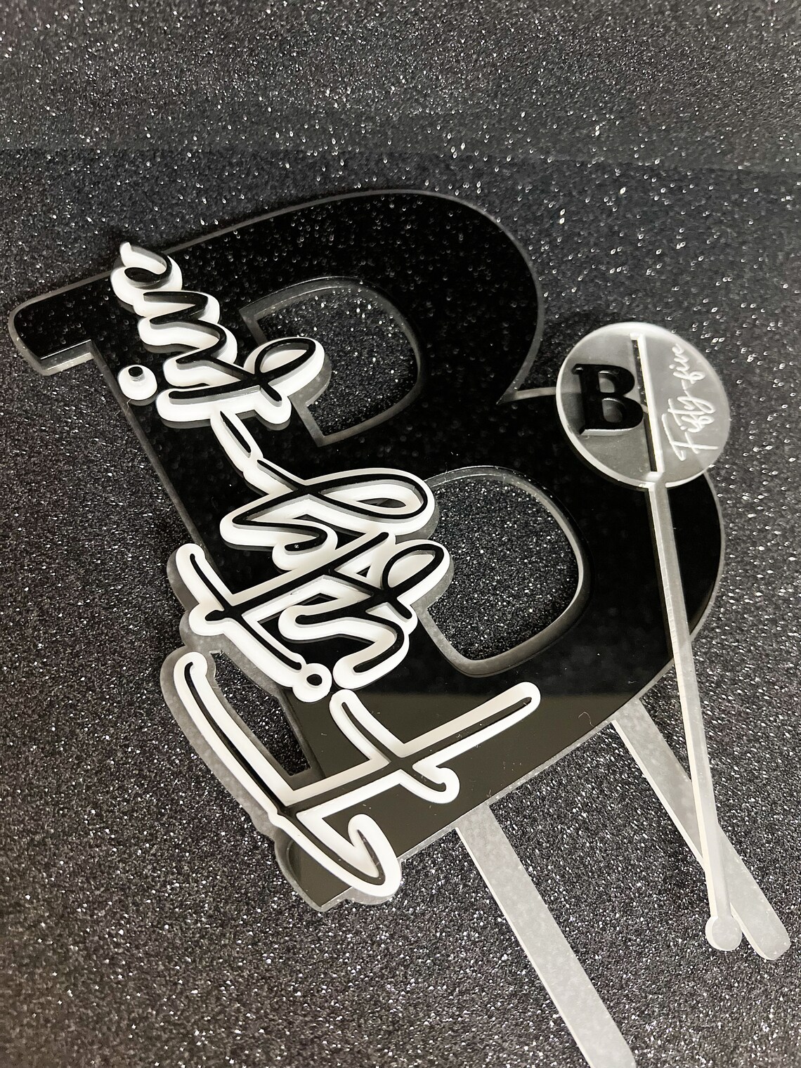 Personalized Acrylic Cake Topper, Custom Acrylic Name, Acrylic Cake Topper, 3D Cake Topper