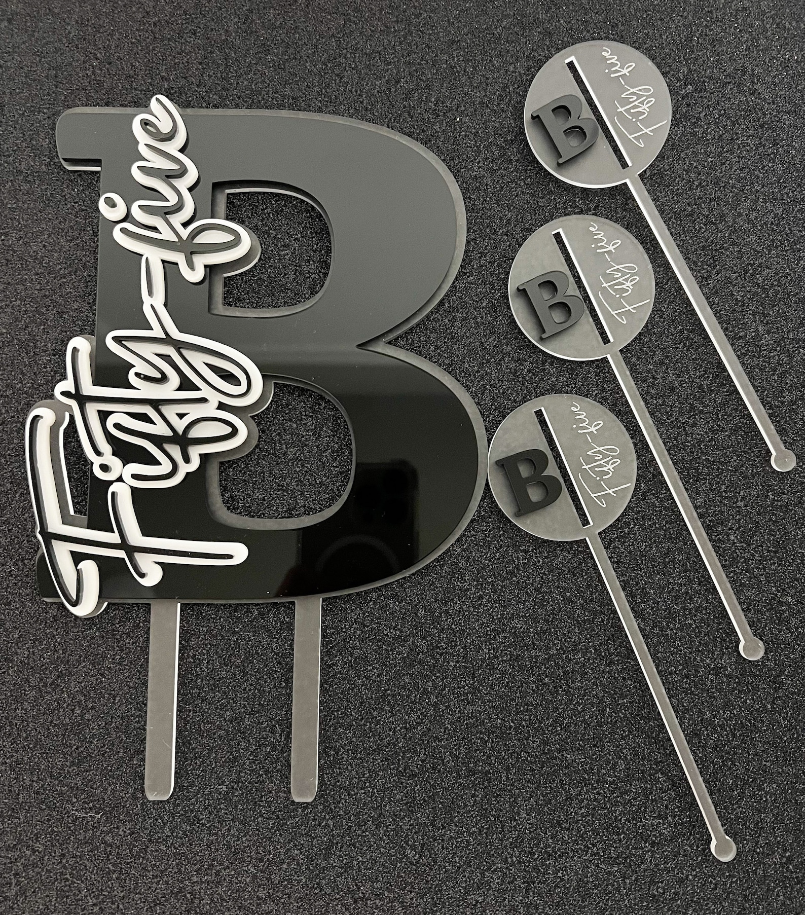 Personalized Acrylic Cake Topper, Custom Acrylic Name, Acrylic Cake Topper, 3D Cake Topper