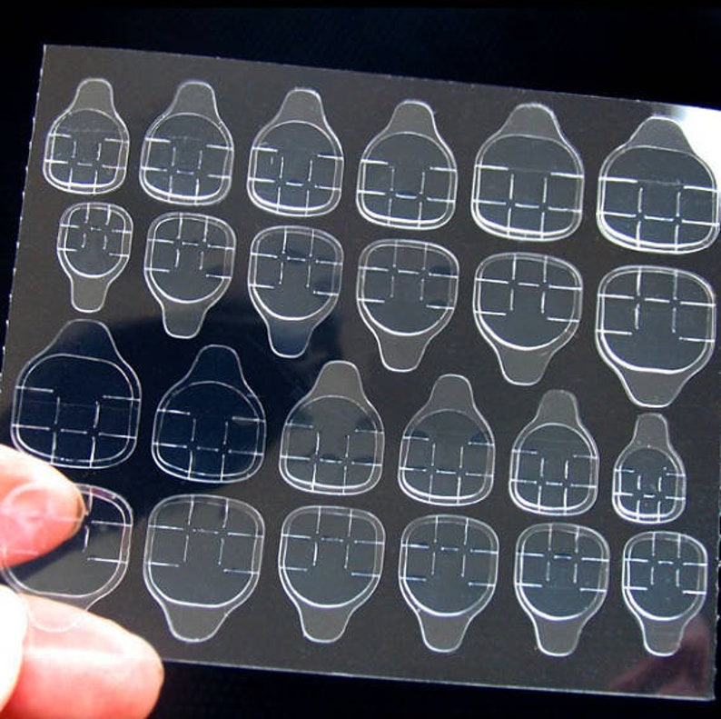 Clear Gel Adhesive Tabs for Press on Nails Doublesided Etsy