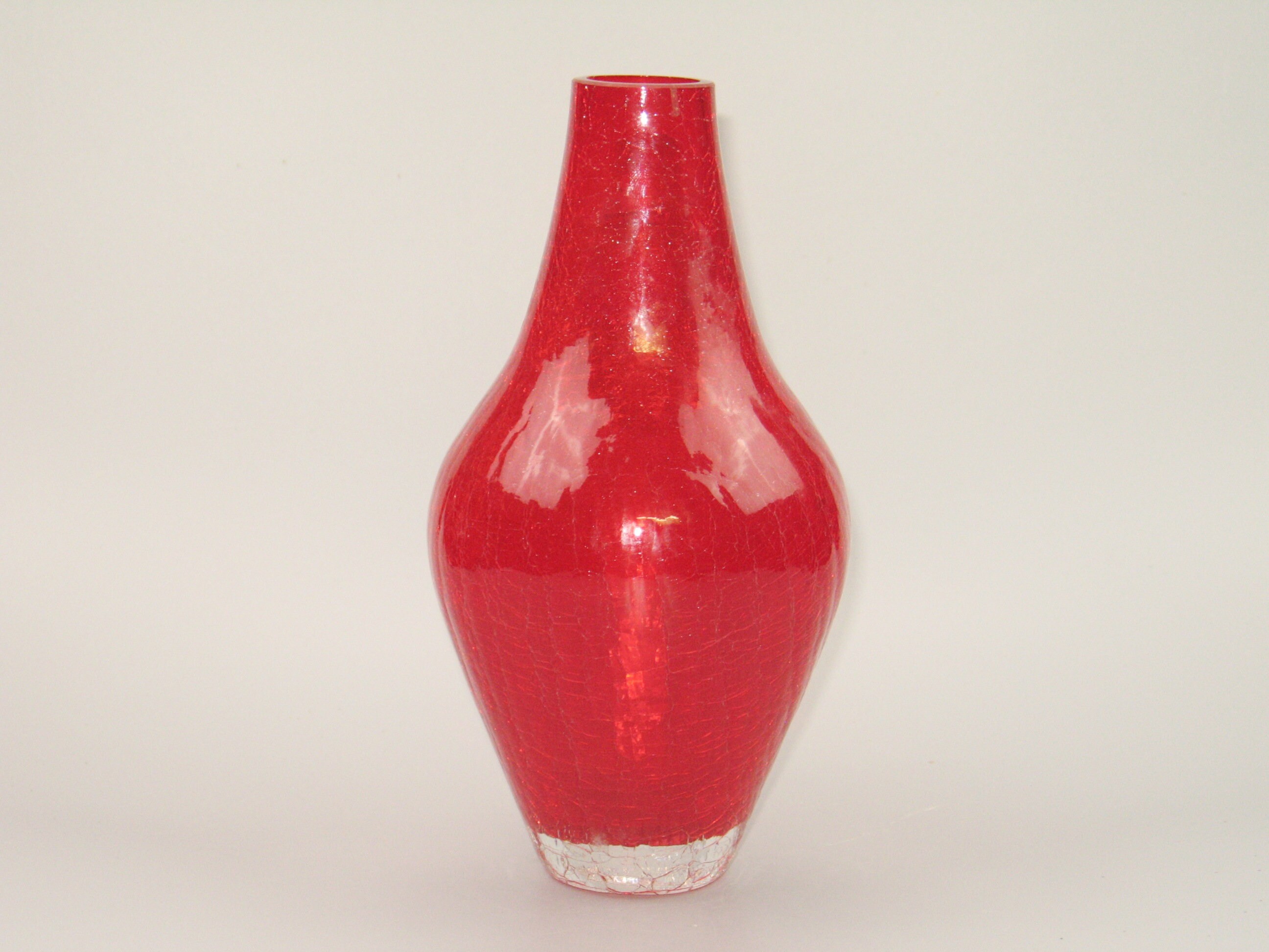 Vintage 1960er Jahre GLAS Craquelee Vase - Etsy