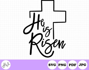 He Is Risen Svg Etsy