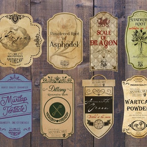 Potion Ingredient Labels - Halloween - Witch/Wizard Potion