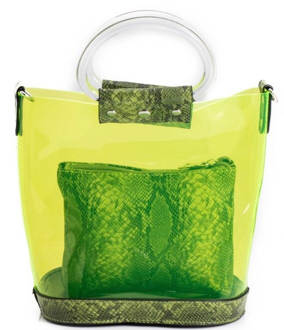 yellow neon purse