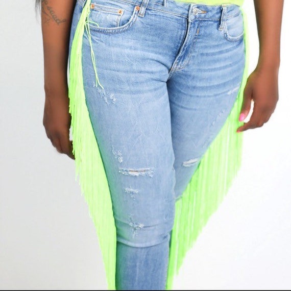 fringe jeans