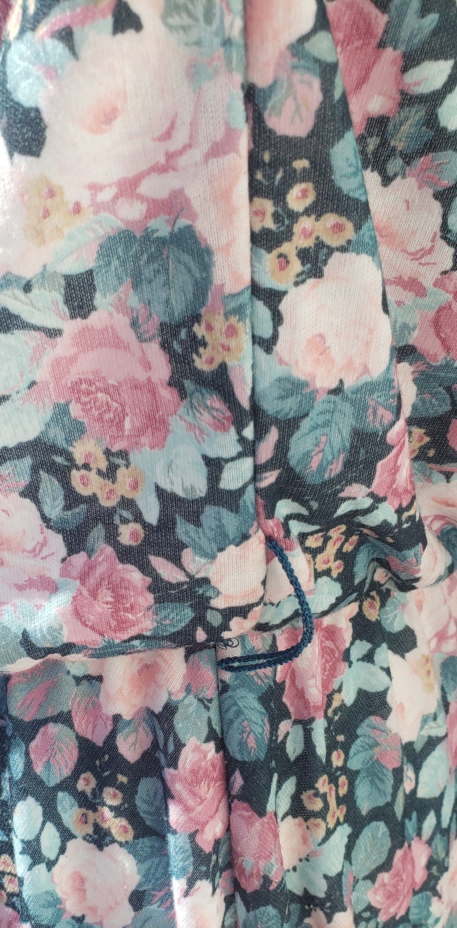 Pastel Rose Floral Turtleneck Dress Mid-length 1980's - Etsy