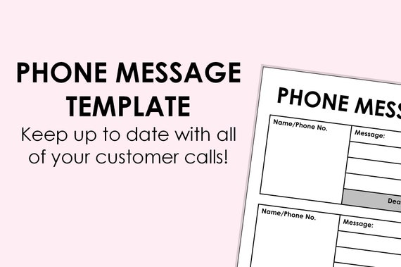 phone message log printable download a4 size can be scaled etsy phone message log