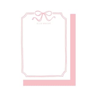 Feminine Personalized Bow Stationery- many color options